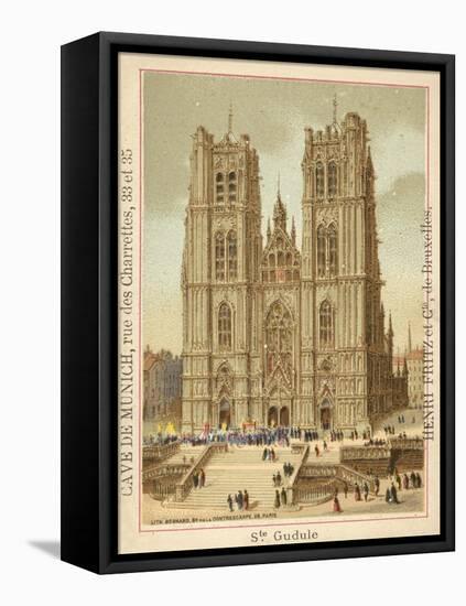 Cathedral of St Michael and St Gudula, Brussels-null-Framed Stretched Canvas