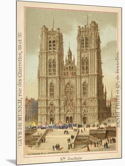 Cathedral of St Michael and St Gudula, Brussels-null-Mounted Giclee Print