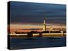 Cathedral of St. Peter and St. Paul at Dusk, St. Petersburg, Russia, Europe-Vincenzo Lombardo-Stretched Canvas