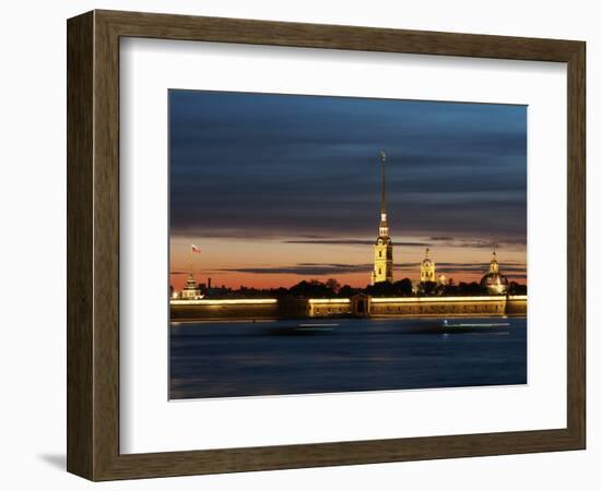 Cathedral of St. Peter and St. Paul at Dusk, St. Petersburg, Russia, Europe-Vincenzo Lombardo-Framed Photographic Print