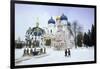 Cathedral of the Assumption in Winter Snow, Sergiev Posad, Moscow Area-Gavin Hellier-Framed Photographic Print