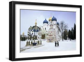 Cathedral of the Assumption in Winter Snow, Sergiev Posad, Moscow Area-Gavin Hellier-Framed Photographic Print