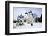 Cathedral of the Assumption in Winter Snow, Sergiev Posad, Moscow Area-Gavin Hellier-Framed Premium Photographic Print