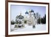 Cathedral of the Assumption in Winter Snow, Sergiev Posad, Moscow Area-Gavin Hellier-Framed Photographic Print