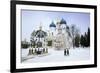 Cathedral of the Assumption in Winter Snow, Sergiev Posad, Moscow Area-Gavin Hellier-Framed Photographic Print