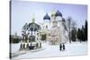 Cathedral of the Assumption in Winter Snow, Sergiev Posad, Moscow Area-Gavin Hellier-Stretched Canvas