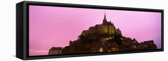 Cathedral on an Island, Mont Saint-Michel, Normandy, France-null-Framed Stretched Canvas