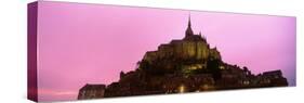 Cathedral on an Island, Mont Saint-Michel, Normandy, France-null-Stretched Canvas
