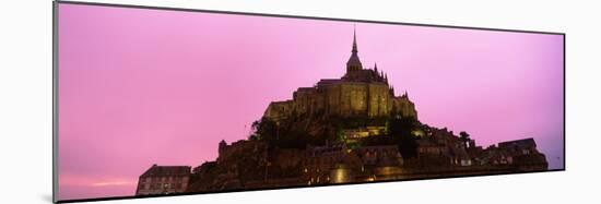 Cathedral on an Island, Mont Saint-Michel, Normandy, France-null-Mounted Photographic Print