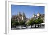 Cathedral on left and Town Hall on right, Plaza Mayor, Segovia, UNESCO World Heritage Site, Spain-Richard Maschmeyer-Framed Photographic Print
