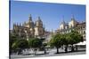 Cathedral on left and Town Hall on right, Plaza Mayor, Segovia, UNESCO World Heritage Site, Spain-Richard Maschmeyer-Stretched Canvas