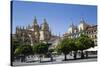 Cathedral on left and Town Hall on right, Plaza Mayor, Segovia, UNESCO World Heritage Site, Spain-Richard Maschmeyer-Stretched Canvas