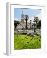 Cathedral, Plaza de Armas, Arequipa, Peru, South America-Karol Kozlowski-Framed Photographic Print