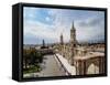 Cathedral, Plaza de Armas, elevated view, Arequipa, Peru, South America-Karol Kozlowski-Framed Stretched Canvas