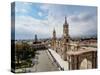 Cathedral, Plaza de Armas, elevated view, Arequipa, Peru, South America-Karol Kozlowski-Stretched Canvas