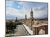 Cathedral, Plaza de Armas, elevated view, Arequipa, Peru, South America-Karol Kozlowski-Mounted Photographic Print