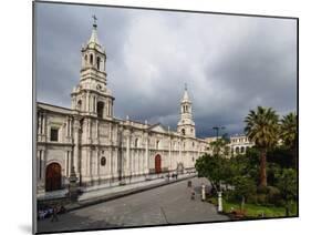 Cathedral, Plaza de Armas, elevated view, Arequipa, Peru, South America-Karol Kozlowski-Mounted Photographic Print