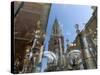 Cathedral Reflected in Window of Shop Selling Medieval Armour, Toledo, Castilla-La Mancha, Spain-Ruth Tomlinson-Stretched Canvas