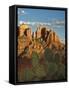 Cathedral Rock at Sunset from Secret Canyon, Sedona, Arizona, Usa-Michel Hersen-Framed Stretched Canvas