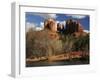 Cathedral Rock at Sunset, Red Rock Crossing, Sedona, Arizona, USA-Michel Hersen-Framed Premium Photographic Print