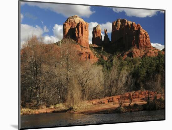 Cathedral Rock at Sunset, Red Rock Crossing, Sedona, Arizona, USA-Michel Hersen-Mounted Premium Photographic Print