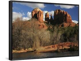 Cathedral Rock at Sunset, Red Rock Crossing, Sedona, Arizona, USA-Michel Hersen-Framed Photographic Print