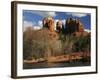 Cathedral Rock at Sunset, Red Rock Crossing, Sedona, Arizona, USA-Michel Hersen-Framed Photographic Print