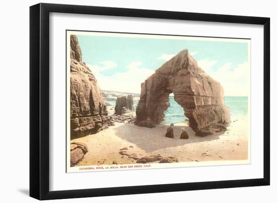 Cathedral Rock, La Jolla Cove, California-null-Framed Art Print