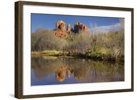 Cathedral Rock, Oak Creek, Red Rock State Park, Sedona, Arizona, Usa-Rainer Mirau-Framed Photographic Print