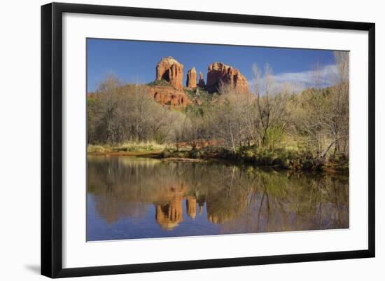Cathedral Rock, Oak Creek, Red Rock State Park, Sedona, Arizona, Usa-Rainer Mirau-Framed Photographic Print
