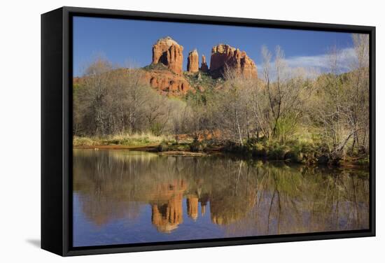 Cathedral Rock, Oak Creek, Red Rock State Park, Sedona, Arizona, Usa-Rainer Mirau-Framed Stretched Canvas