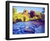 Cathedral Rock Reflecting on Oak Creek, Sedona, Arizona, USA-Christopher Talbot Frank-Framed Photographic Print