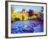 Cathedral Rock Reflecting on Oak Creek, Sedona, Arizona, USA-Christopher Talbot Frank-Framed Photographic Print