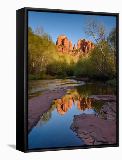 Cathedral Rock Reflection-Michael Blanchette Photography-Framed Stretched Canvas