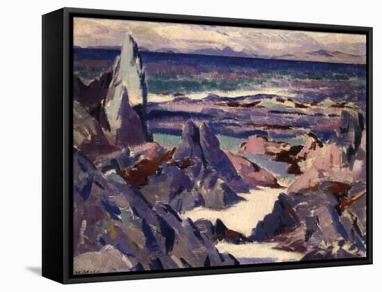 Cathedral Rock, Rhum, from Iona-Francis Campbell Boileau Cadell-Framed Stretched Canvas