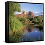 Cathedral Rock, Sedona, Arizona, United States of America (U.S.A.), North America-Tony Gervis-Framed Stretched Canvas