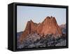Cathedral Rock with Snow, Garden of the Gods, Colorado Springs, Colorado, USA-James Hager-Framed Stretched Canvas