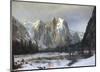 Cathedral Rock Yosemite-Albert Bierstadt-Mounted Giclee Print