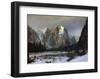 Cathedral Rock Yosemite-Albert Bierstadt-Framed Art Print