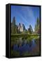 Cathedral Rocks and Pond in Yosemite Valley, Yosemite NP, California-David Wall-Framed Stretched Canvas