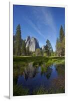 Cathedral Rocks and Pond in Yosemite Valley, Yosemite NP, California-David Wall-Framed Photographic Print