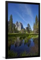 Cathedral Rocks and Pond in Yosemite Valley, Yosemite NP, California-David Wall-Framed Photographic Print