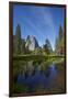 Cathedral Rocks and Pond in Yosemite Valley, Yosemite NP, California-David Wall-Framed Premium Photographic Print