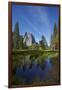 Cathedral Rocks and Pond in Yosemite Valley, Yosemite NP, California-David Wall-Framed Premium Photographic Print