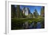 Cathedral Rocks and Pond in Yosemite Valley, Yosemite NP, California-David Wall-Framed Photographic Print