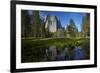 Cathedral Rocks and Pond in Yosemite Valley, Yosemite NP, California-David Wall-Framed Photographic Print