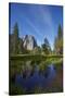 Cathedral Rocks and Pond in Yosemite Valley, Yosemite NP, California-David Wall-Stretched Canvas