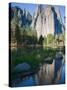 Cathedral Rocks and reflection. Yosemite National Park, CA-Jamie & Judy Wild-Stretched Canvas