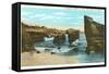 Cathedral Rocks, La Jolla, California-null-Framed Stretched Canvas
