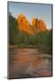 Cathedral Rocks, Oak Creek from Red Rock Crossing, Sedona, Arizona, USA-Chuck Haney-Mounted Photographic Print